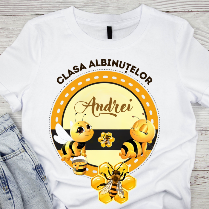 Tricou personalizat pentru absolvire Clasa albintelor cu text sau poze ABS1039 [1]