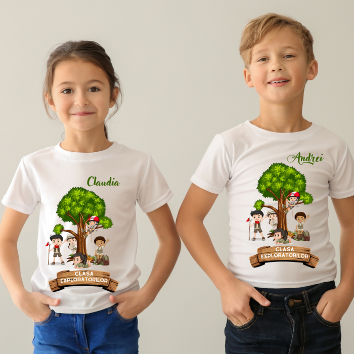 Tricou personalizat pentru absolvire  Clasa exploratorilor  cu text sau poze ABS1031 [3]