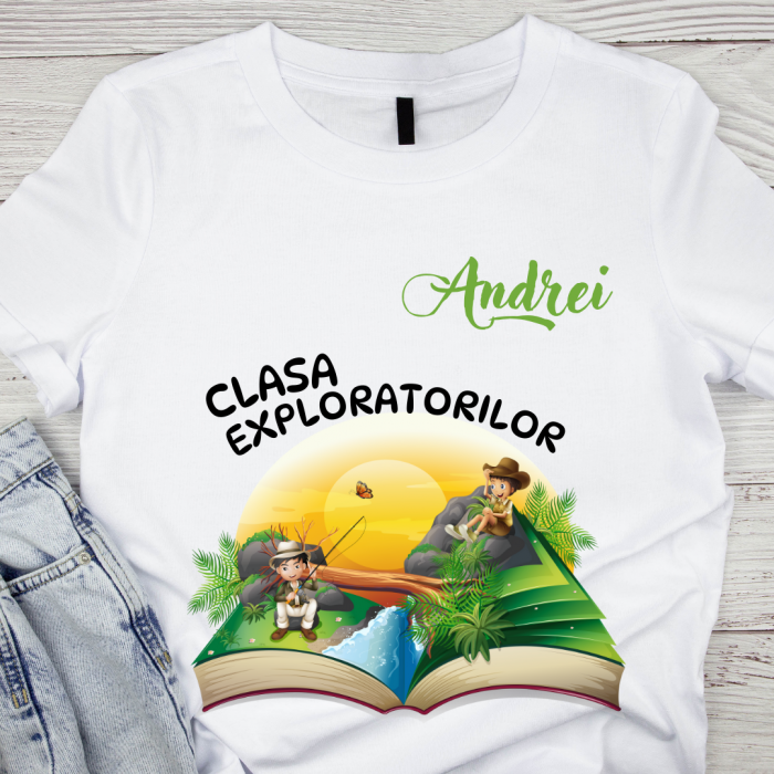 Tricou personalizat pentru absolvire Clasa exploratorilor  cu text sau poze ABS1032 [1]