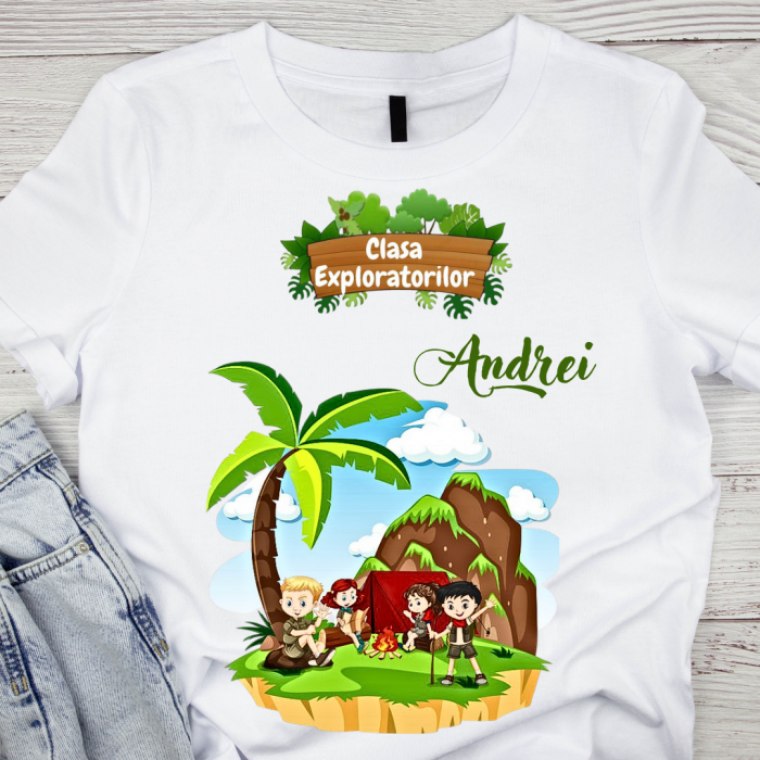Tricou personalizat pentru absolvire Clasa exploratorilor  cu text sau poze ABS1035 [1]