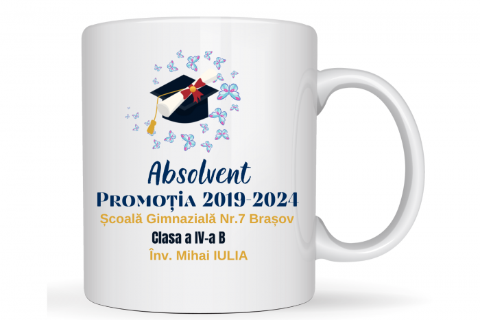 Tricou personalizat pentru absolvire cu text sau poze, unisex Absolvent ABS1014 [2]