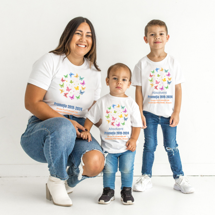 Tricou personalizat pentru absolvire  Grupa fluturasilor cu text sau poze ABS1015 [2]