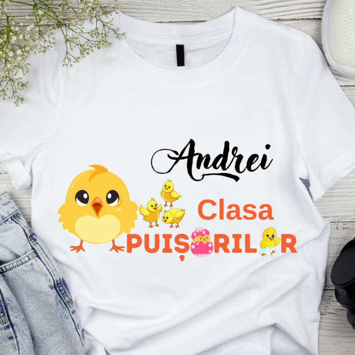 Tricou personalizat pentru absolvire  Grupa puisorilor cu text sau poze ABS1028 [1]