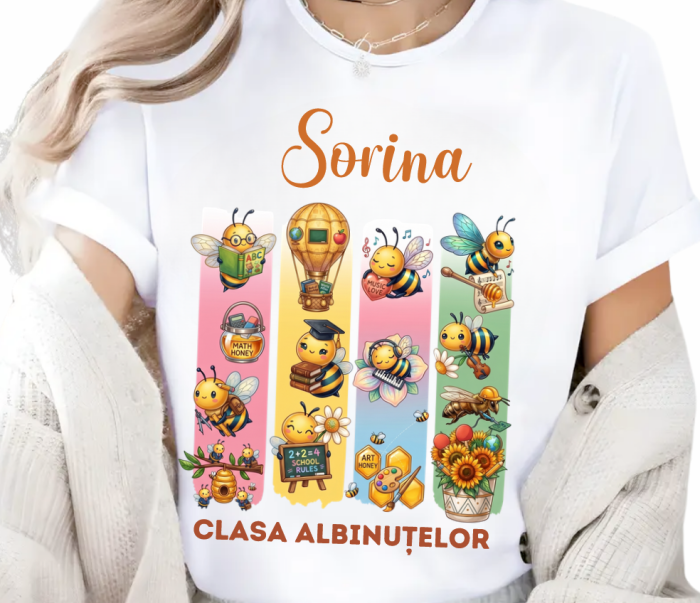 Tricou personalizat pentru Clasa albinutelor - un cadou cu Design Elegant pentru profesori sau elevi [2]
