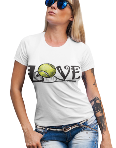 Tricou personalizat pentru iubitoarele de tenis I Love Tenis TNS50003 [2]