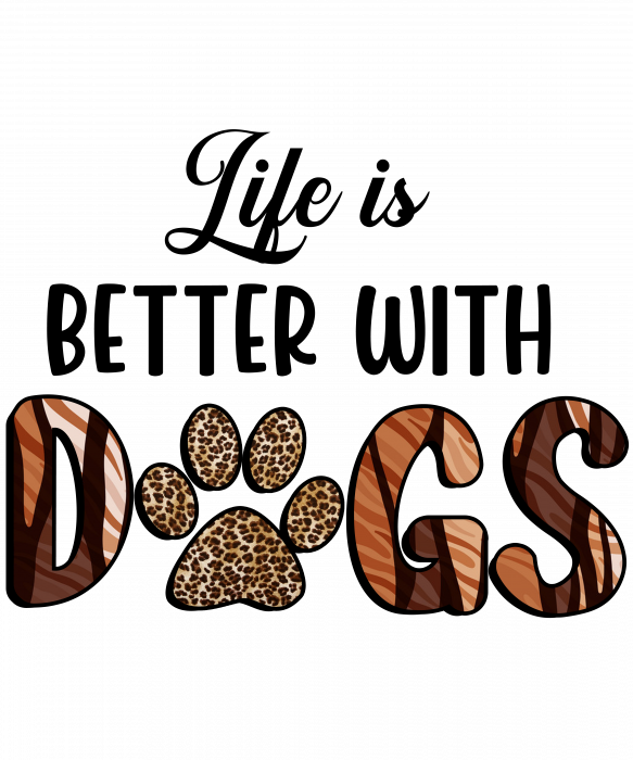 Tricou personalizat pentru iubitori de catei Life is better with Dog [2]