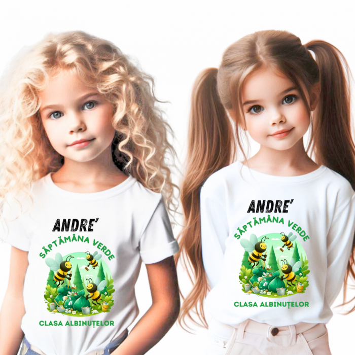 Tricou Personalizat Saptamana verde si Ziua Pământului clasa albinutelor material  bumbac TSV111 [2]