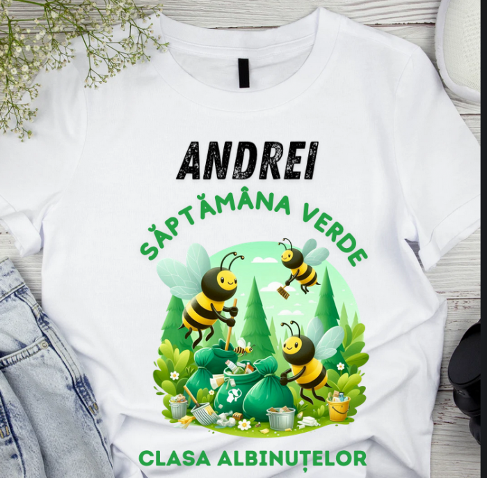 Tricou Personalizat Saptamana verde si Ziua Pământului clasa albinutelor material  bumbac TSV111 [1]