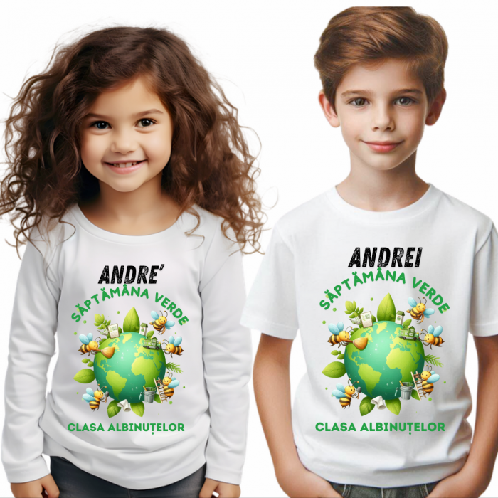 Tricou Personalizat Saptamana verde si Ziua Pământului clasa albinutelor material  bumbac TSV112 [1]