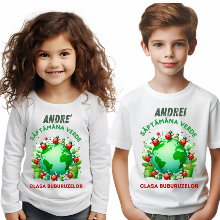 Tricou Personalizat Saptamana verde si Ziua Pământului clasa buburuzelor material  bumbac TSV113 [1]