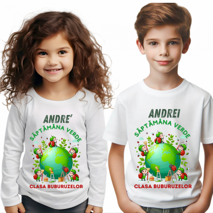 Tricou Personalizat Saptamana verde si Ziua Pământului clasa buburuzelor material  bumbac TSV11 [3]