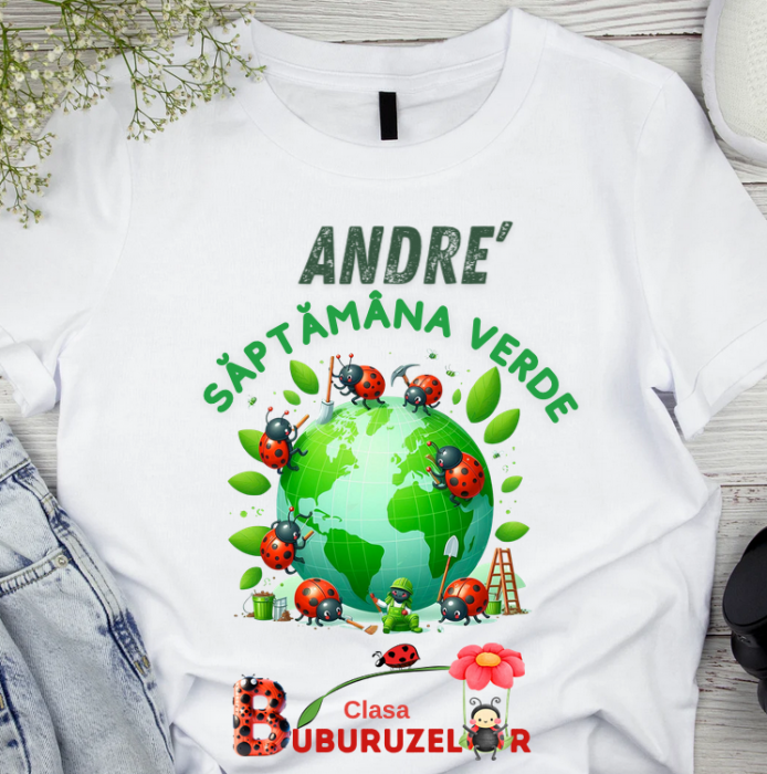 Tricou Personalizat Saptamana verde si Ziua Pământului clasa buburuzelor material  bumbac TSV115 [2]