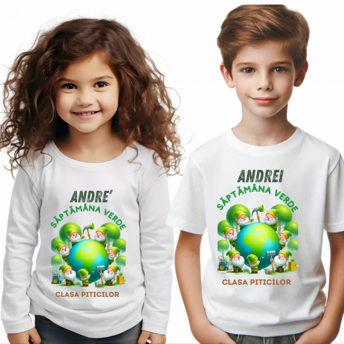 Tricou Personalizat Saptamana verde si Ziua Pământului clasa piticilor material  bumbac TSV117 [1]