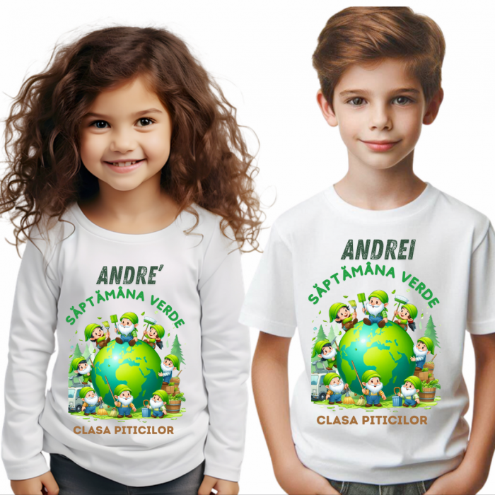 Tricou Personalizat Saptamana verde si Ziua Pământului clasa piticilor material  bumbac TSV118 [1]