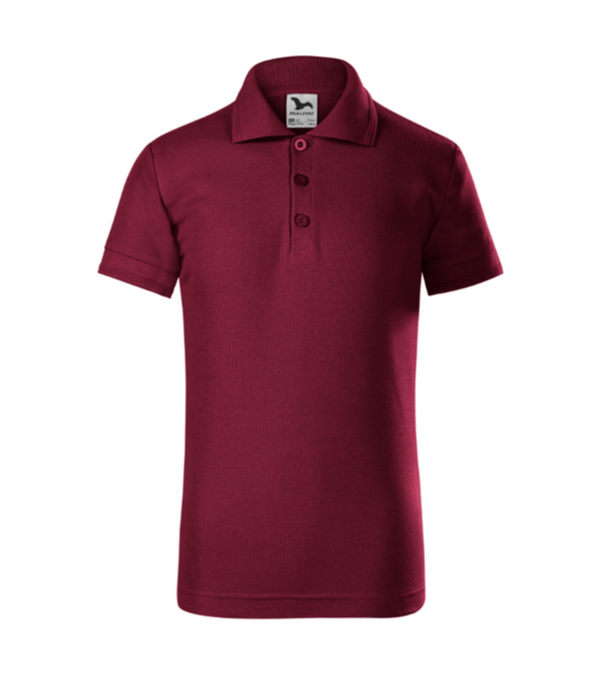 Tricou polo  visiniu pentru copii din bumbac cu maneca scurta Pique Pol222 [1]