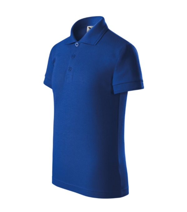 Tricou polo albastru regal pentru copii din bumbac cu maneca scurta Pique Pol222 [2]