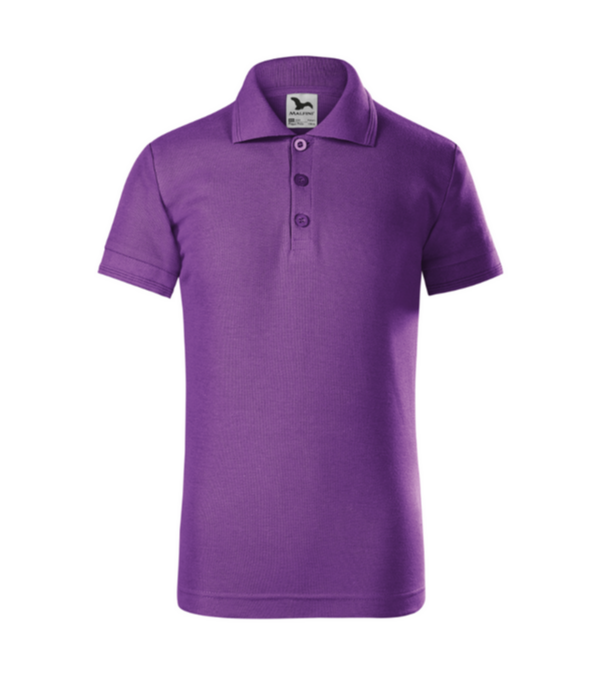 Tricou polo mov violet pentru copii din bumbac cu maneca scurta Pique Pol222 [1]