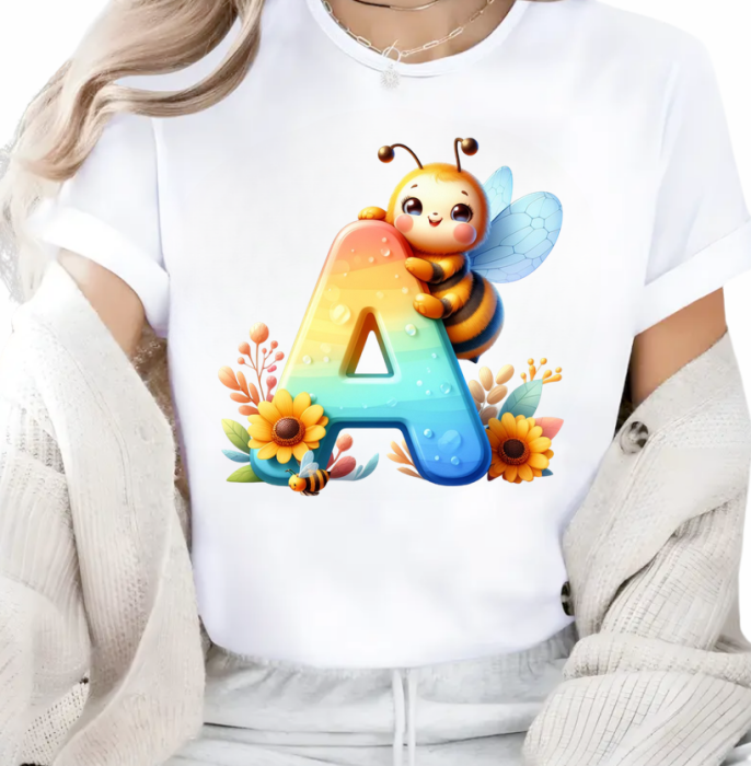 Tricouri Personalizate Grupa Albinutelor– Alfabetul Curcubeu al Albinutelor pentru Copii [4]