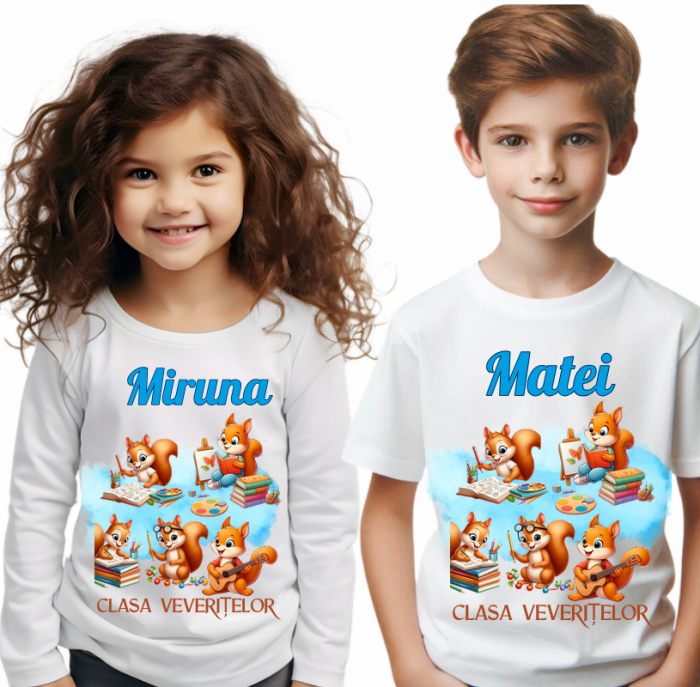 Tricou scolare Clasa veveritelor pentru absolventi de scoala sau gradinita [2]