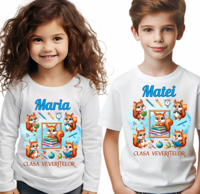 Tricou scolare Clasa veveritelor pentru absolventi de scoala sau gradinita [2]