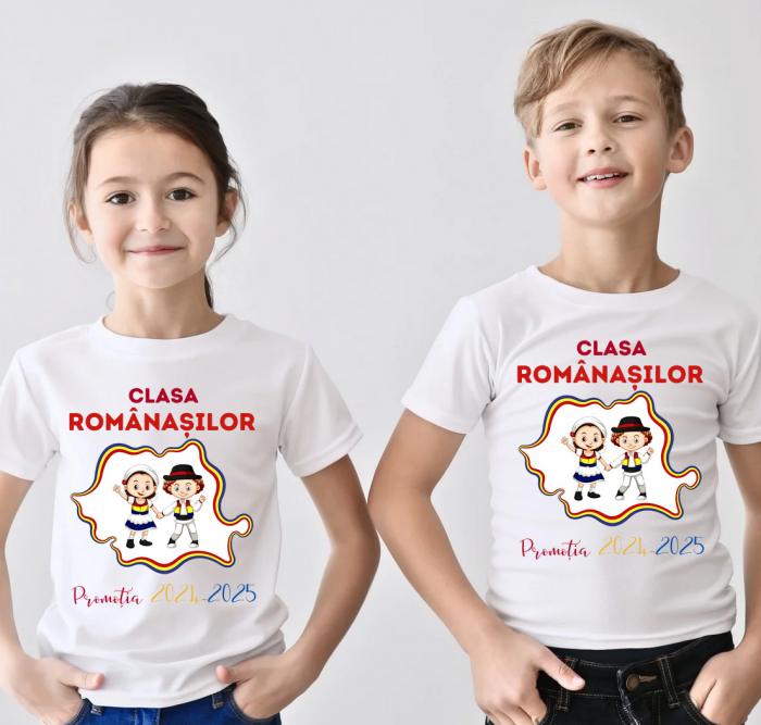 Tricou traditional absolvire elevi hora unirii Clasa Romanasilor ABS11203 [1]