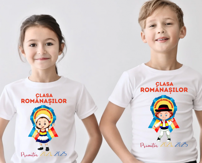 Tricou traditional absolvire elevi hora unirii Clasa Romanasilor ABS11204 [1]