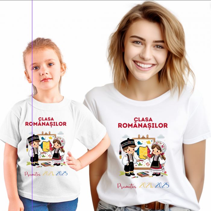 Tricou traditional absolvire elevi hora unirii Clasa Romanasilor ABS11204 [3]