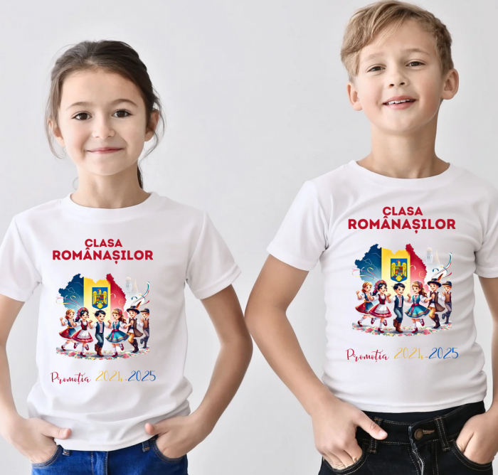 Tricou traditional absolvire elevi hora unirii Clasa Romanasilor ABS11207 [2]