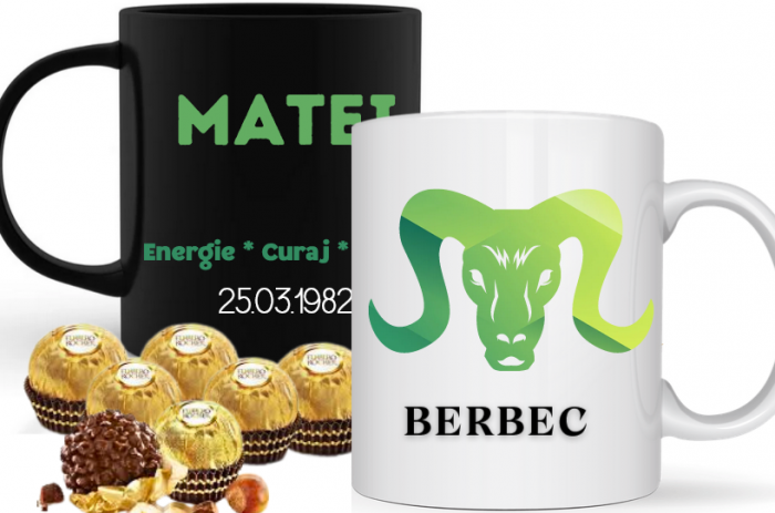 Tricou zodiac BERBEC personalizat cu text sau poze, unisex TBER122 [6]