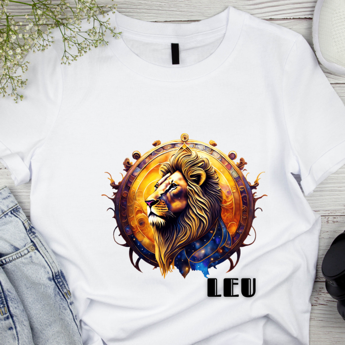 Tricou zodiac LEU personalizat cu text sau poze, unisex TLEU118 [2]