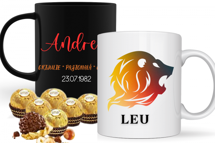 Tricou zodiac LEU personalizat cu text sau poze, unisex TLEU119 [8]