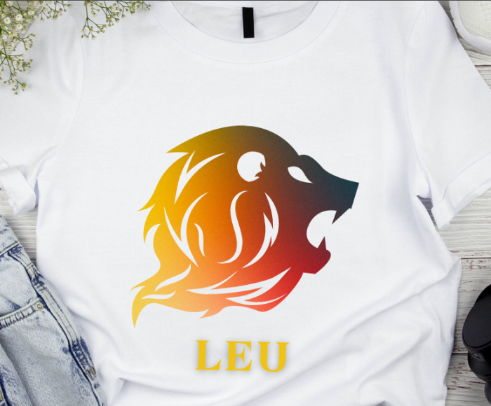 Tricou zodiac LEU personalizat cu text sau poze, unisex TLEU119 [4]