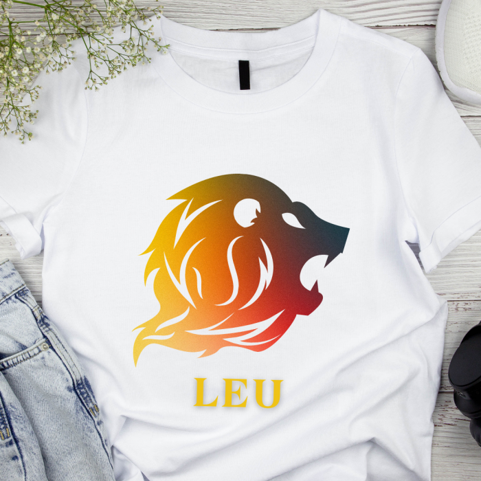 Tricou zodiac LEU personalizat cu text sau poze, unisex TLEU119 [6]