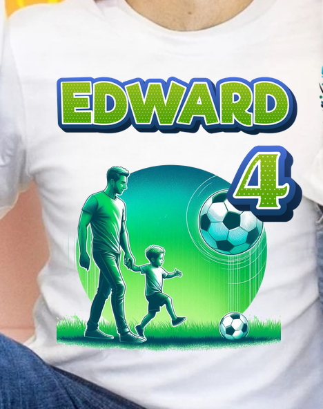 Tricouri Family Aniversare Personalizate – Cadou Haios pentru Copii și Părinți | Model Tematic Fotbal [6]