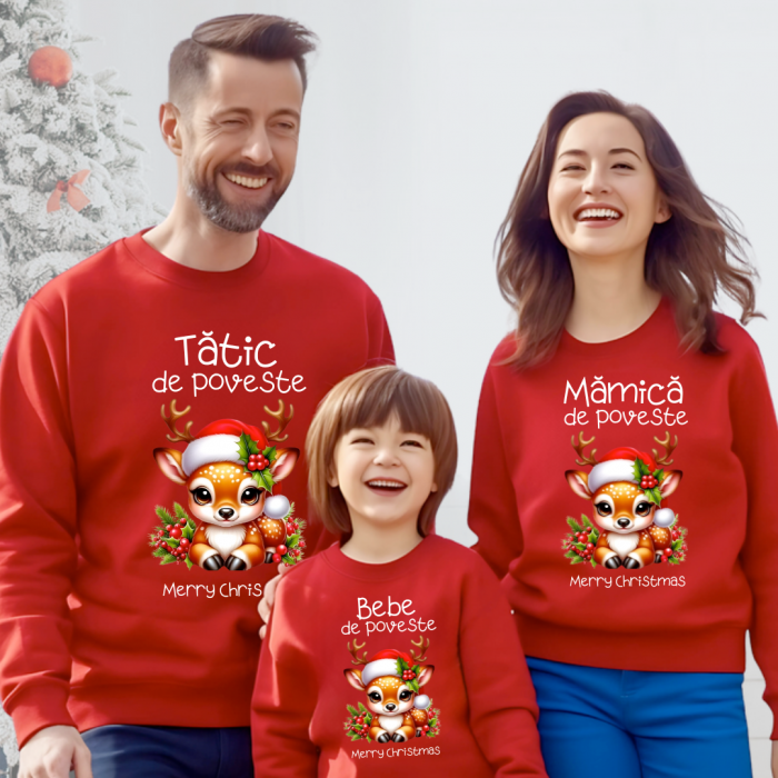 Tricouri Family mama, tata si copii personalizate cu tematica de Craciun, Cadoul perfect de craciun 12659 [1]