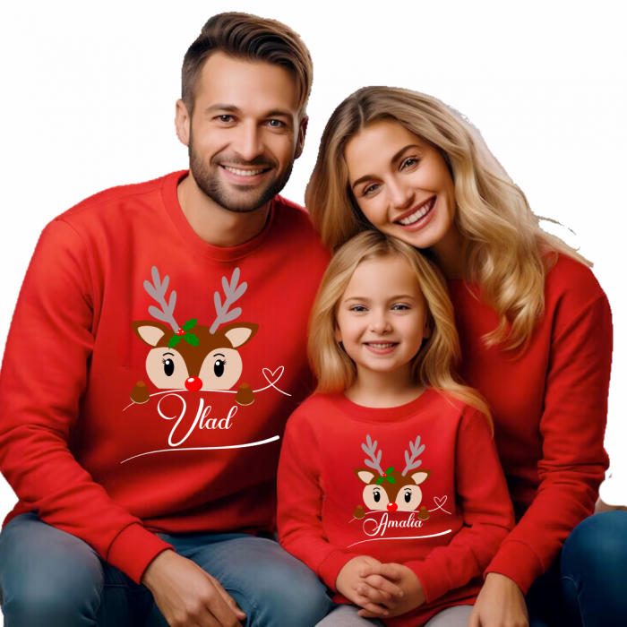 Tricouri Family mama, tata  si copii personalizate cu tematica de Craciun,  Craciun Fericit 12248 [2]