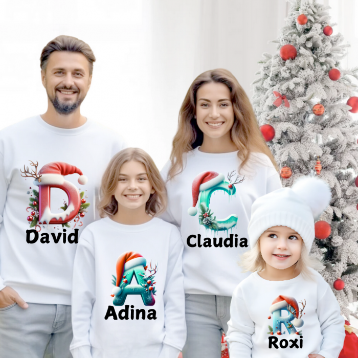Tricouri Family mama, tata  si copii personalizate cu tematica de Craciun,  Craciun Fericit 12250 [2]