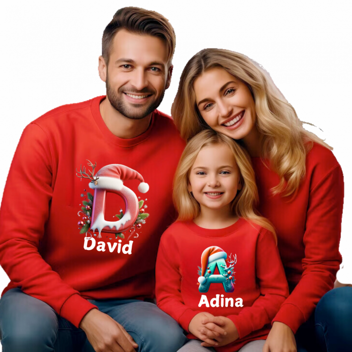 Tricouri Family mama, tata  si copii personalizate cu tematica de Craciun,  Craciun Fericit 12249 [2]