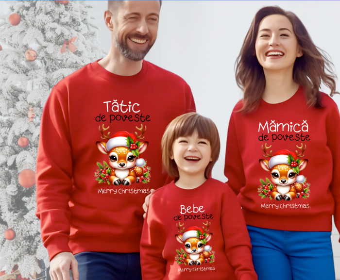 Tricouri Family mama, tata  si copii personalizate cu tematica de Craciun,  Craciun Fericit 12652 [1]