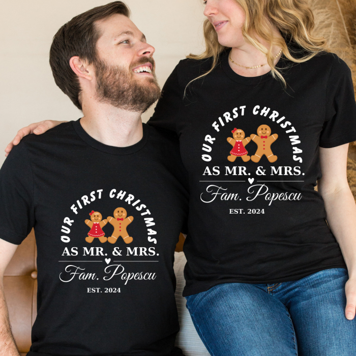 Tricouri  de cuplu personalizate cu tematica de Craciun  12654 [1]