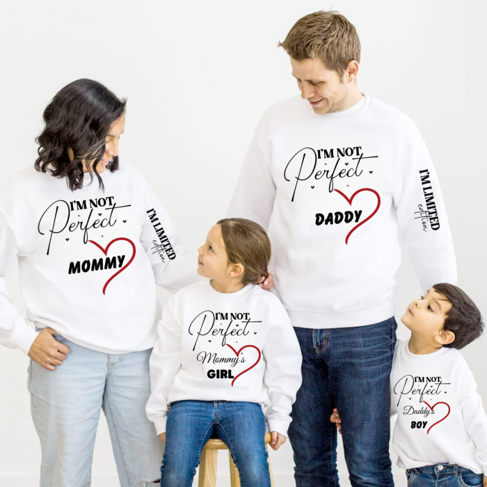 Tricouri Family mama, tata  si copii personalizate I'm not perfect 12256 [5]