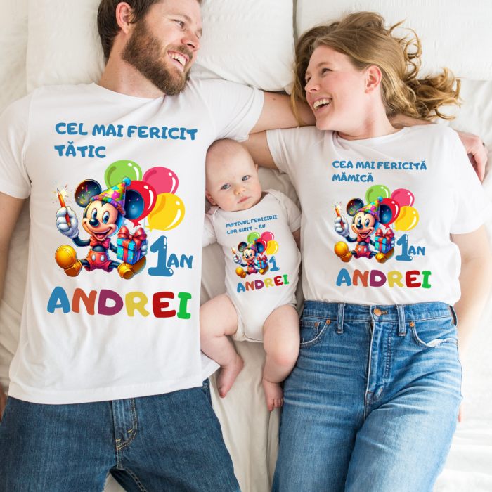 Tricouri Family mama, tata  si copii personalizate PENTRU MOT 1 AN 11256.01 MICKEY MOUSE [2]