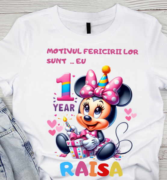 Tricouri Family mama, tata  si copii personalizate PENTRU MOT 1 AN 11256.02 Minnie Mouse [2]