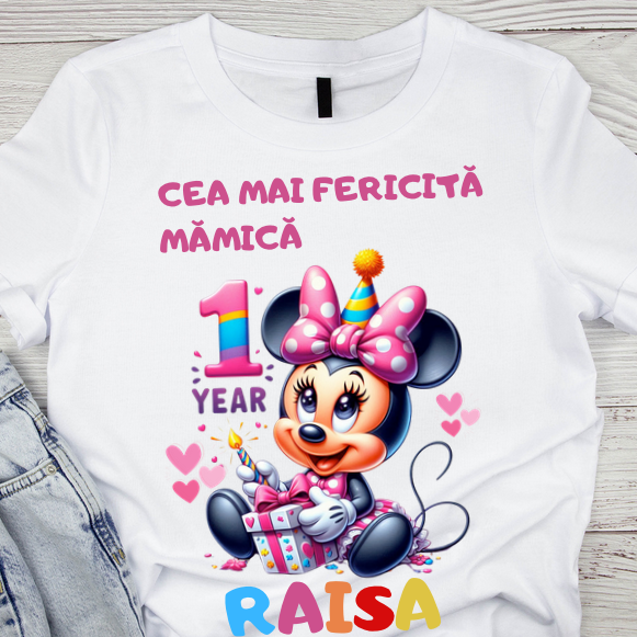 Tricouri Family mama, tata  si copii personalizate PENTRU MOT 1 AN 11256.02 Minnie Mouse [4]