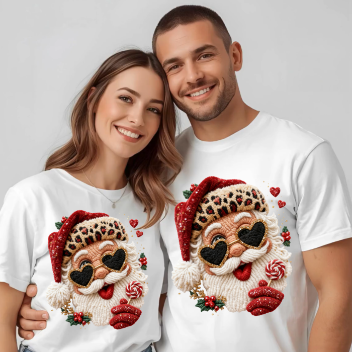 Tricouri personalizate Santa Clauss efect 3D de cusătură si  împletitură, Cadoul perfect de craciun 3225 [2]
