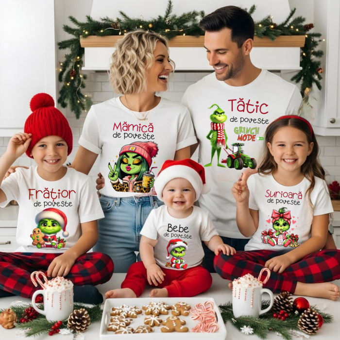Tricouri personalizate Family, Cadoul perfect de craciun Grinch Family  25108 [1]
