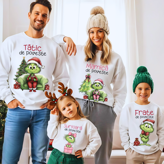Tricouri personalizate Family, Cadoul perfect de craciun Grinch Family  25109 [1]