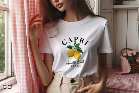 Tricouri Personalizate pentru Vara Capri Amalfi Coast Italy   - Esentiale in Bagajul Tau de Vacanta ❤️ E-Cadou.com [1]