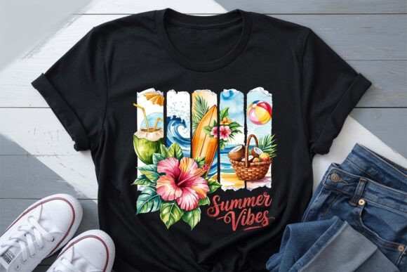 Tricouri Personalizate pentru Vara SUMMER VIBES — Esentiale in Bagajul Tau de Vacanta ❤️ E-Cadou.com [1]