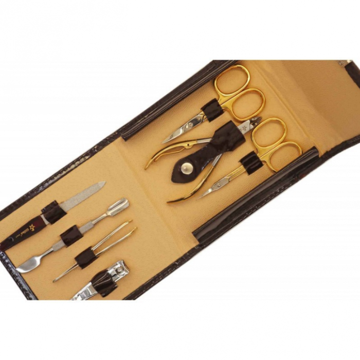 Trusa Manichiura 1957 cu 7 piese,maro, set pentru o manichiură perfectă    Marca Gifaz Italy [2]